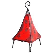 Orientale Marocchina Piantana Pelle Lampada Hennè Lampada IN Pelle