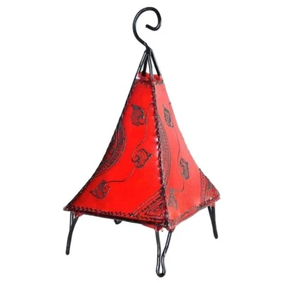 Orientalische Marokkanische Stehlampe Leder Lampe Hennalampe Lederleuchte  - Bild 1 von 4
