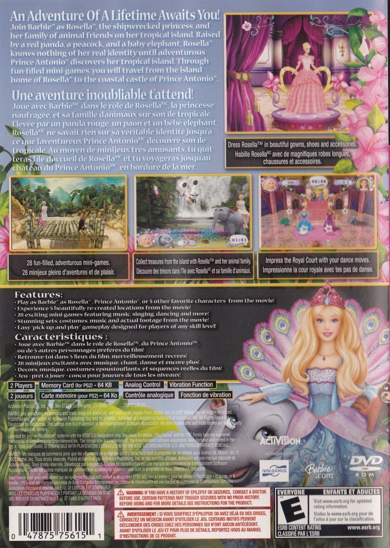 Barbie Playstation2 The Island Princess, Jogo de Videogame Playstation  Usado 80850668