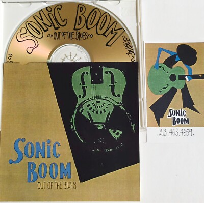 SONIC BOOM INTO THE BLUES 1998 BLUES ROCK DEMO CD WILLIE BASSE INDIE 90s lp 45