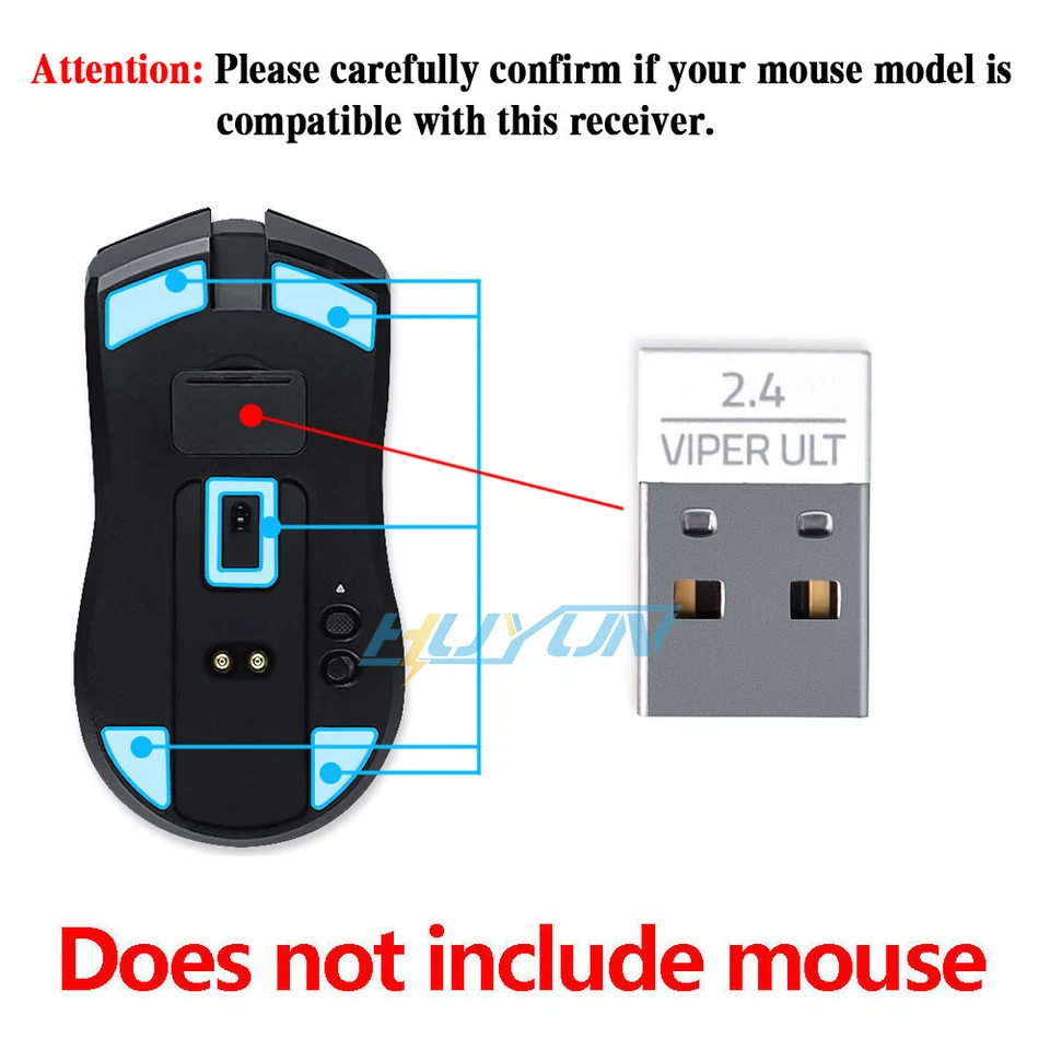 New USB Adapter USB Receiver for Razer Viper ultimate Wireless Gaming Mouse - Image 4 of 4