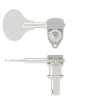 Hipshot Ultralite USA Single Tuner HB6L Lollipop 3/8 Satin Chrome - Treble Side