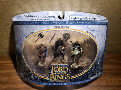 Lord of the Rings Fighting Fellowship, Gimli, Boromir & Legolas. Play Along Toys