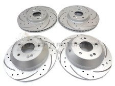 Front & Rear Drilled Grooved Brake Discs Set For Hyundai Santa Fe 2.2 2013-2017