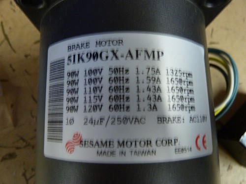 Motore Sesamo 5IK90GX-AFMP 90W 1650rpm 115V motore freno [G2] - Foto 2 di 7