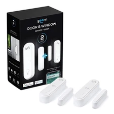 Geeni Window and Door Sensor Alarm 2 Pack WiFi Battery Powered Voice Control