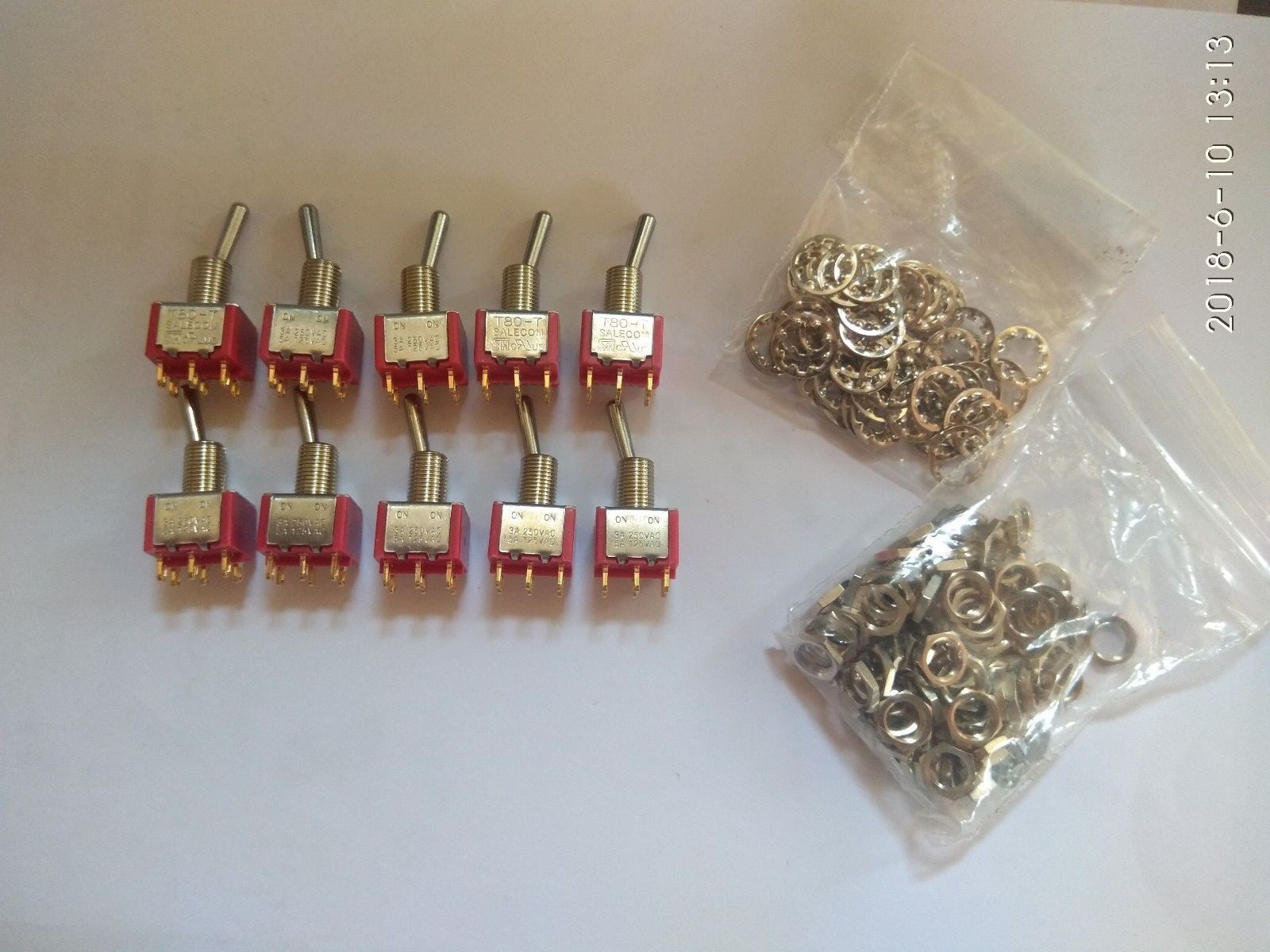 [LOT 30 PCS] SALECOM T80-T 6-Pin On Maintained 2-Positions Toggle ...