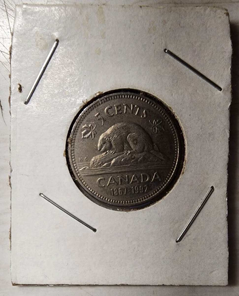 1867-1992 CANADA 5 CENTS 125th ANNIVERSARY COIN QUEEN ELIZABETH II