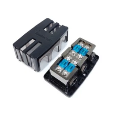 KnuKonceptz KNF36 2 Way 1/0 Gauge Fuse Distribution Block Dual 1/0 Out w/ Fuses