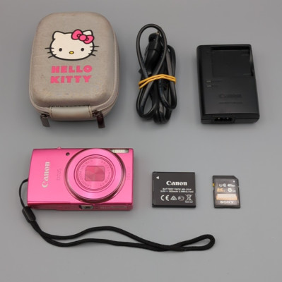 Canon IXUS 155 Digital Camera Compact Pink 20,0MP 10x Zoom, Charger, SD, Great!