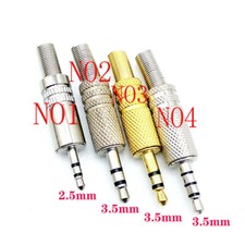 3.5mm 2.5mm Audio Plug Male Connector Headphone Jack Plug Solder DIY Adapter