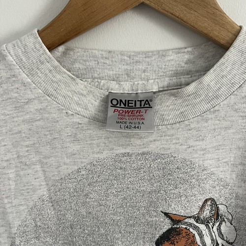 T-shirt vintage anni 90 Whistlers madre dipinto olio baffi madre realismo arte gatto - Foto 5 di 7