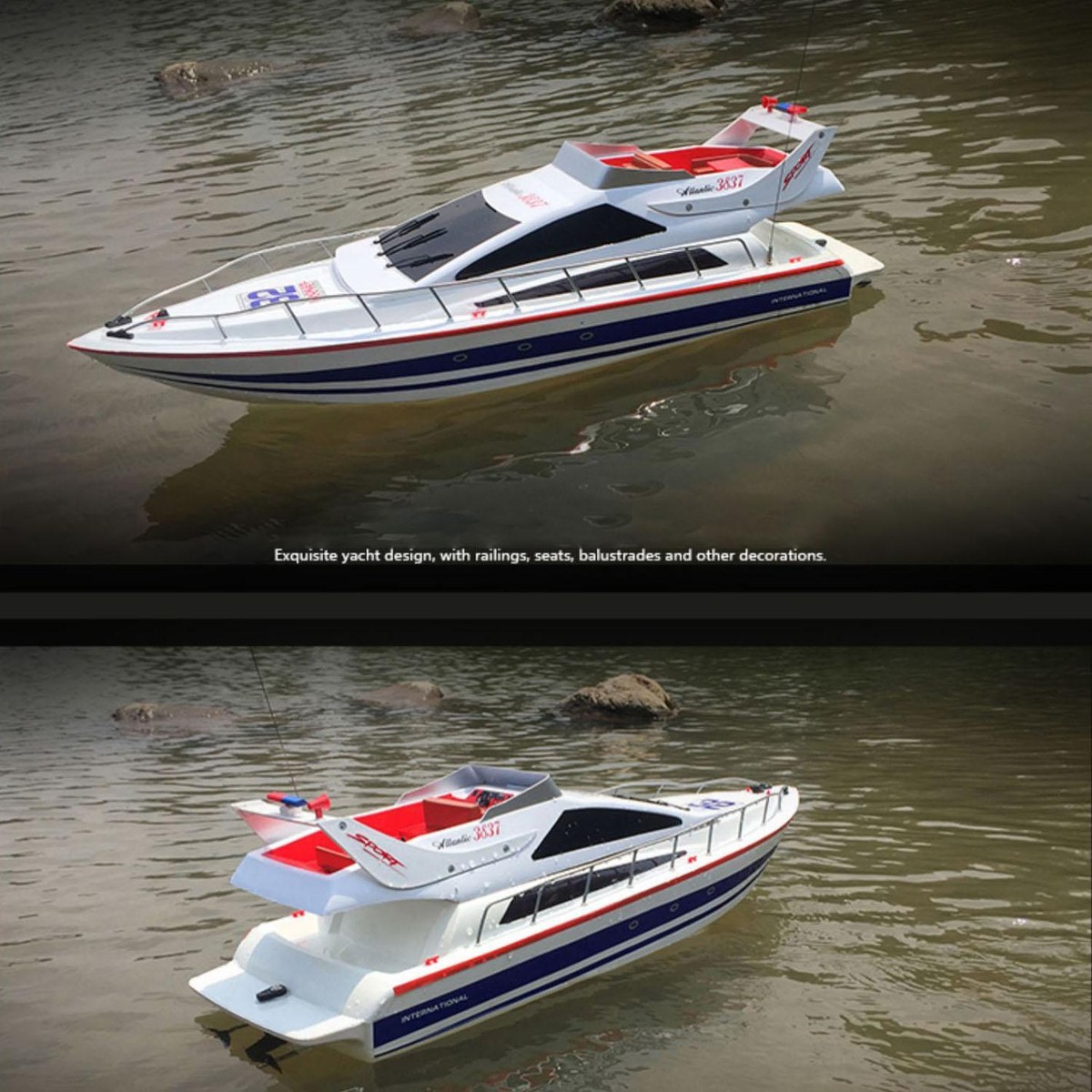 2.4G Henglong RC High-Speed Racing Boat Wireless Control Luxury