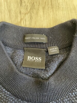 Hugo Boss ダークネイビー ローゲージ サマーニットItaly製 Hugo Boss ダークネイビー ローゲージ サマーニットItaly製 $_57