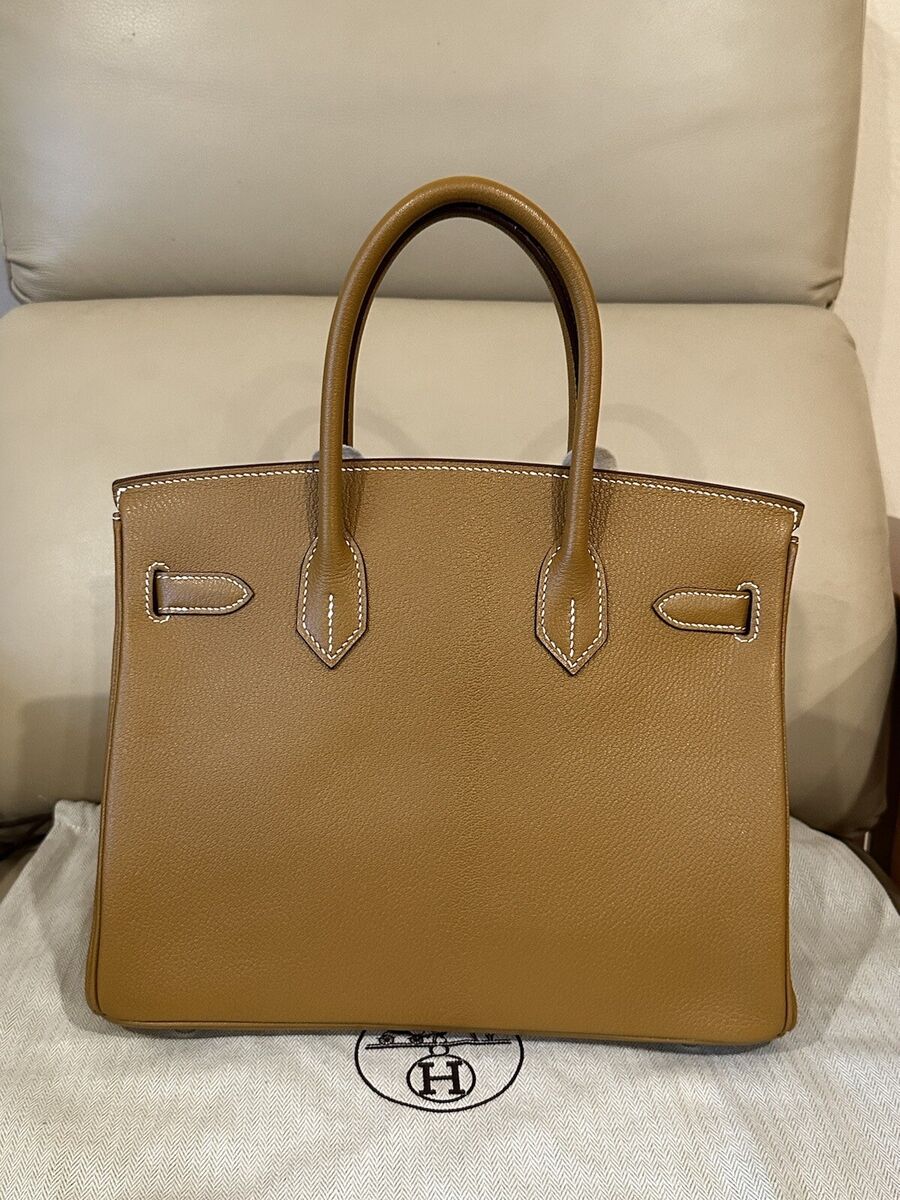 Authentic Hermes Birkin 30 Caramel/Gold Chèvre De Coromandel Authentic Hermes Birkin 30 Caramel/Gold Chèvre De Coromandel