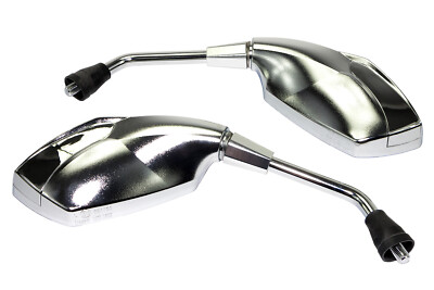 Spiegel Paar Speed Chrom Matt Chrom für Yamaha DT FJ FS FZ MT RD SR TDM XJ XJR