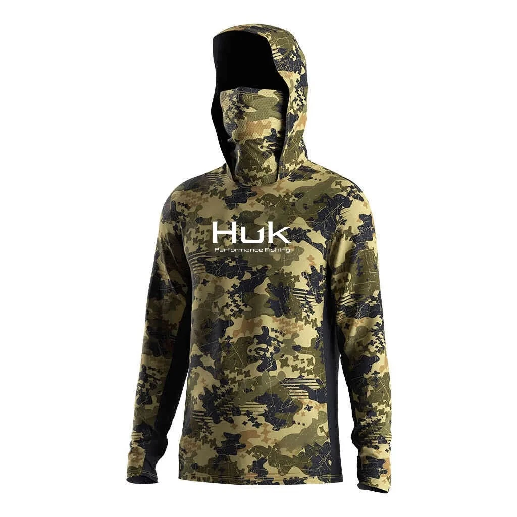 Men's Hooded Fishing Shirt UPF 50+ Sun Protection Quick Dry Long Sleeve Outdoor image 1
