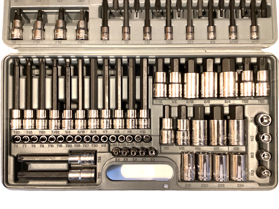 Blue Point 6 Inch Bit Set BLUE POINT By SNAP ON 87 Piece Torx & Hex Bit Socket Set COMPLETE ...