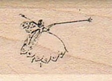 Small Fairy 1 x 1 1/4" Mounted Rubber Stamp, Fantasy and Magic Stamp
