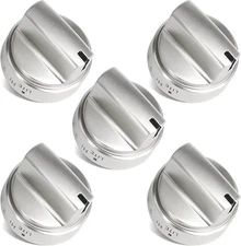 5 Pack Stainless Steel Look Control Knob Kits For GE Gas Range Stove WB03X24818