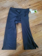 New NISHIKI Women's Core Capri Chamois Padded Cycling Pants, "Caviar"black Large