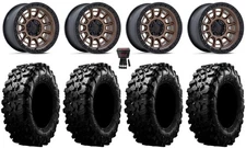 Fuel Cycle 15" Wheels Br +10mm 29" Carnivore Tires Polaris RZR Turbo R&Pro R