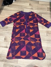 Vintage Oleg Cassini Sheer cover Up / Dress Geometric M/L
