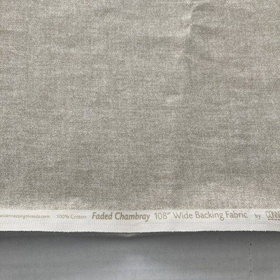 Connecting Threads Faded Chambray Lt Natural 108  Wide Backing Fabric, 1 Yard