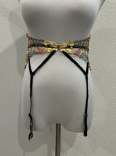 NEW Victoria's Secret Dream Angels Floral Embroidered Garter Belt XS/S Lingerie