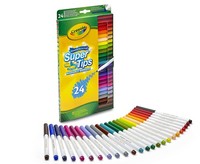 Filzstifte Set 24 Farben Auswaschbar Crayola Supertips Malstifte Kinder