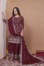 Salwar Kameez Indian Pakistani Wedding Party Wear Dress Bollywood Sharara Suit