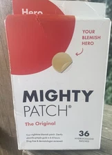 Mighty Patch Original Hero Cosmetic Hydrocolloid Acne Spot Pimple Patches 36 Ct