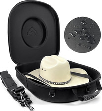 Travel Hat Case for Cowboy Panama & Fedora Hat, Waterproof & Crush Proof Cowboy