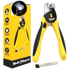 LED Dog Nail Clippers with Light, Trimmers with Protective Guard, Quick Senso...