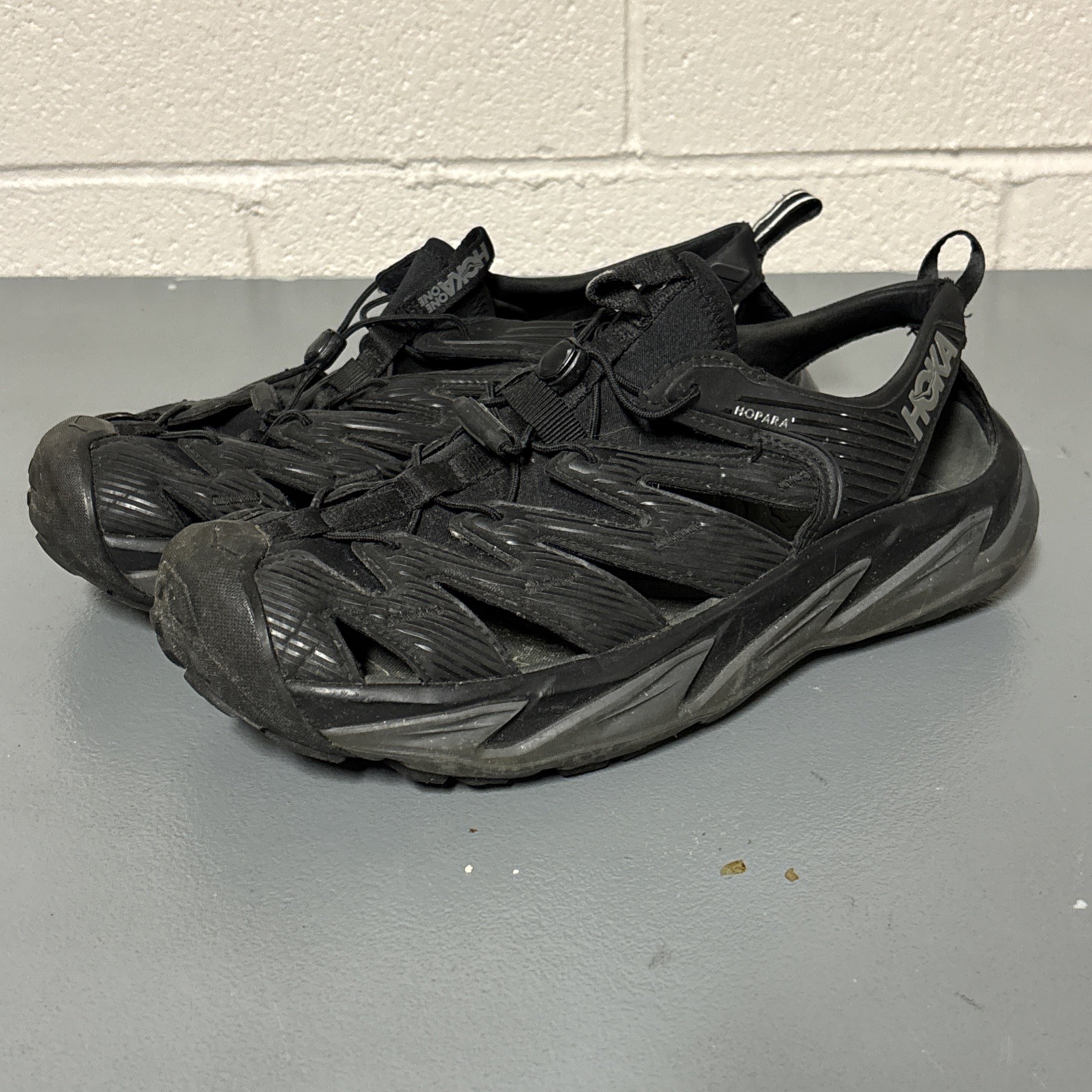 Hoka One One Hopara Men's Hiking Sandals  Black Dark Shadow US 10.5