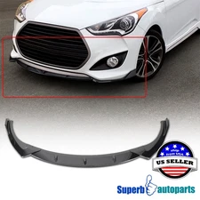 Fits 2013-2017 Hyundai Veloster Turbo Front Splitter Spoiler Lip Glossy Black