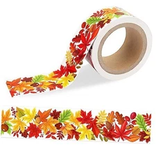  65.6 Ft Fall Bulletin Board Border, Self-Adhesive Maple Bulletin Border Leaves