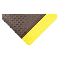NOTRAX 39R772 Antifatigue Mat,Black,YllwBrdr,3ft.x5ft. 39R772