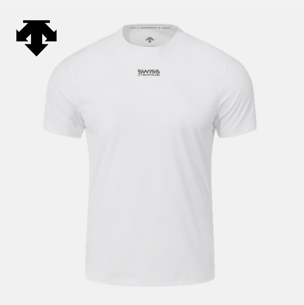 DESCENTE Swiss Triathlon Cooling Short-Sleeve T-shirt WHITE ASIAN