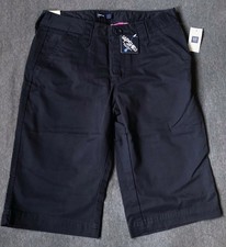 NWT GAP Kids Navy School Uniform Chino Shorts Stain Resist sz 14 years Girls