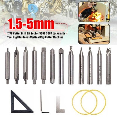 Für 339C 368A Locksmith Schlüsselkopiermaschine HSS-AL Bohrer Bits  Satz*