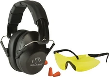 Walker's Passive Pro Safety Folding Hearing and Eye Protection Combo - Black
