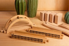 Vintage 80s BRIO Wooden Railway Suspension Bridge 3353 / 33353 Made in Sweden