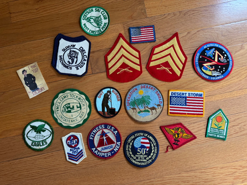 Mixed Lot of Patches - Military, Marines and Others - YMCA, ISIA, Aviation