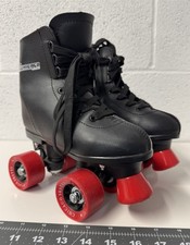 Chicago Kids Roller Skates Boys Black  Red size 2 Clean Sports Hockey Derby
