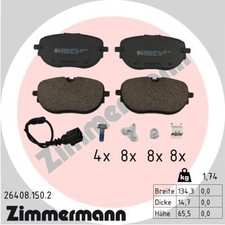 Bremsbelagsatz Scheibenbremse ZIMMERMANN 26408.150.2 für VW ID E11 E12 1st GTX