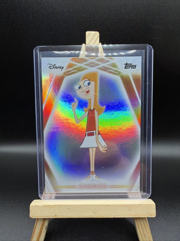 2026 Topps Disney Neon Phineas And Ferb Candace Rainbow Foil 