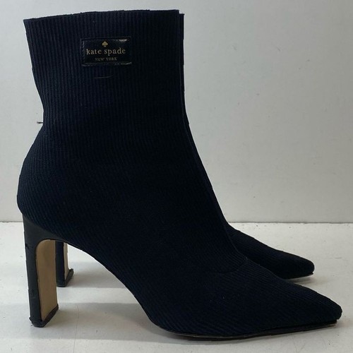 Kate Spade Knit Valeria Sock Slip On Booties Black 10