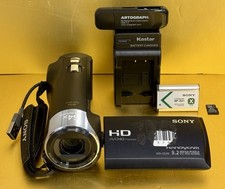 Sony Handycam HDR-CX240 Full HD 9.2MP 54x Handheld Camcorder W/ Extras 