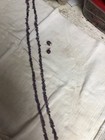 20 Inch Purple Beaded Necklace With Matching Pierced Earrings  — photo 1